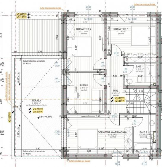 Casă tip duplex, 165 mp utili, priveliște superba spre oraș, Feleacu.