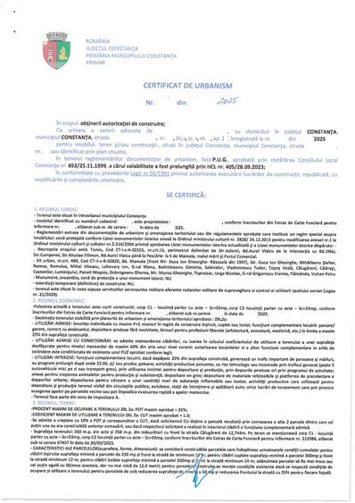 Constanta - Ultracentral - teren 260 mp, pozitionat pe SUD