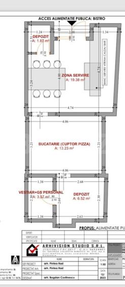 Spațiu comercial alimentație publică, 45 mp, zona The Office