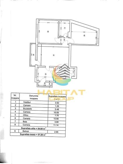 Calea Calarasi 3 camere semidecomandat 59 mp gata de mutare