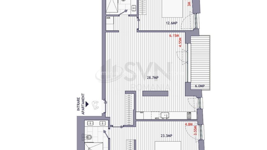 REA1028772 3 camere 100 mp One Floreasca Vista - 13