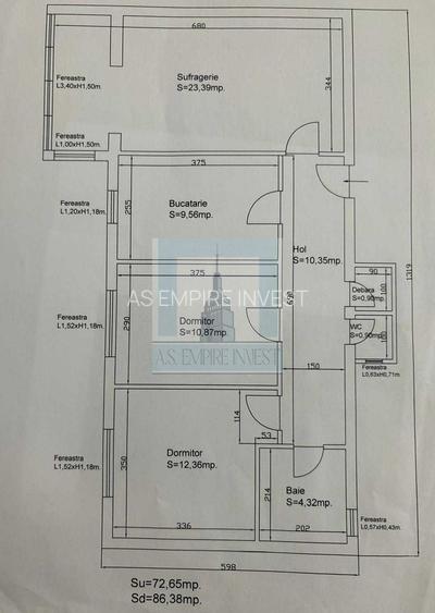 Apartament 3 camere 2 bai, 2 balcoane - zona Calea București /Sp. Jud. - 8