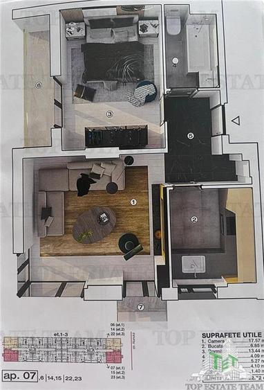 Apartament modern 2 camere, incalzire in pardoseala, posibilitate loc de parcare