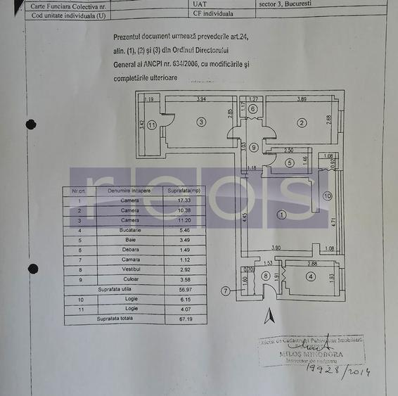 VANZARE 3 CAMERE SEMIDECOMANDAT -DRISTOR