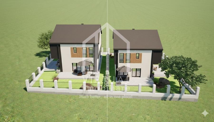 Casa individuala cu 4 camere, 130mp utili+terasa (19mp), teren 360mp
