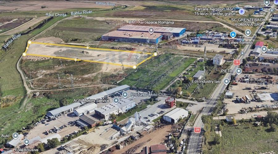 Teren Intravilan 1.2Ha de Vânzare, PUZ Aprobat - ZONA INDUSTRIALA IAȘI