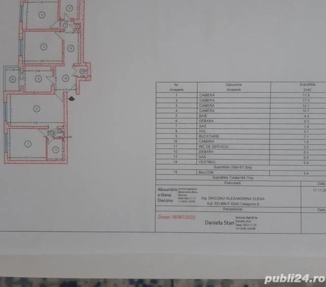 Apartament -4 camere -decomandat-Zona Rahova-Petre Ispirescu