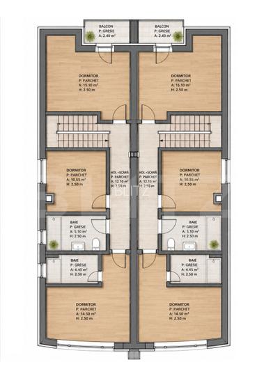 Duplex panoramic în Iris cu 160 mp utili, 260 mp teren, cartier nou - 6