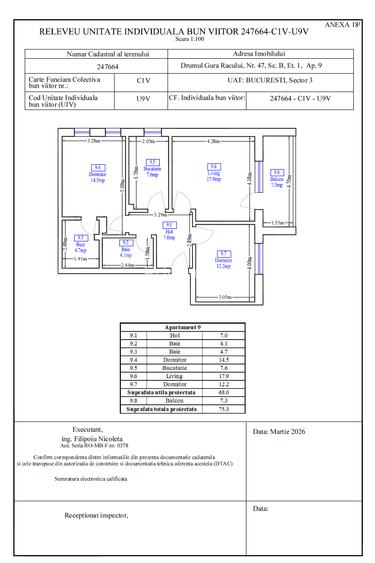 Apartament 3 camere decomandat, bloc mic , Pallady- Victor Brauner - 1