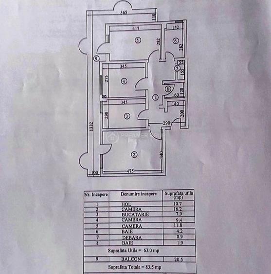 ETAJ 1! Apartament 3 camere 2băi 83mp - Dancu, CT, decomandat