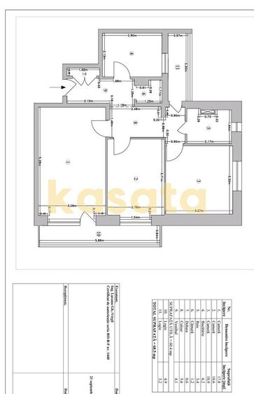 APARTAMENT 3 CAMERE | DECEBAL | 68MP | 2 BALCOANE | MOBILAT | PANORAMA