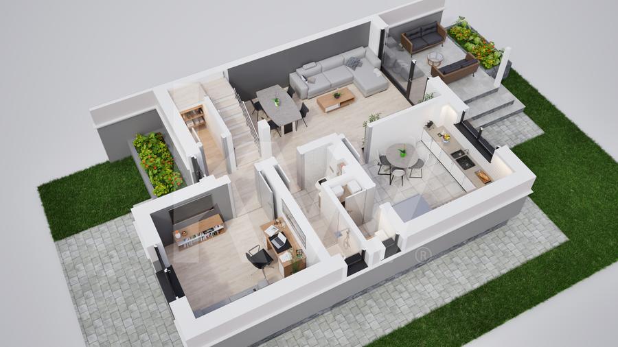 Casa duplex 5 camere in cartier nou Șură Mica