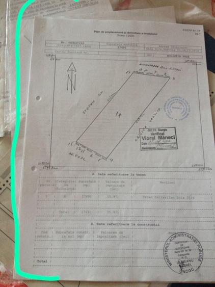 Bolintin Vale, langa nod, stradal A1, teren intravilan 17500/85, 14e/mp, neg