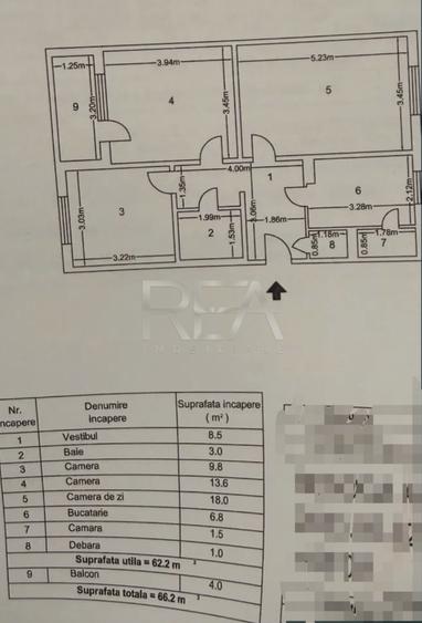 3 camere decomandat, 1/4, 66mp, CENTRALA, anvelopat-Drumul Taberei