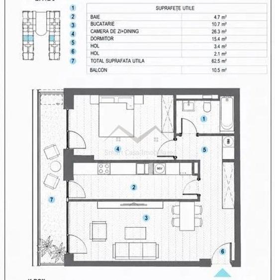 Apartament 2 camere Complex Silk District