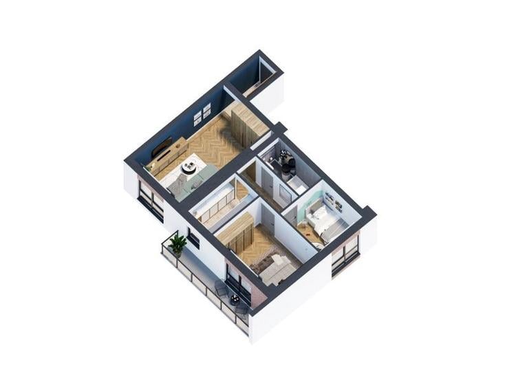 Bloc nou, INTABULAT! Ap 3 camere, 61mp, et 4/5 – Kaufland Galata