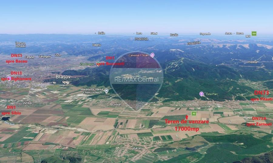 Teren extravilan 17,000mp Rasnov langa Autostrada A3, zona industriala - 10