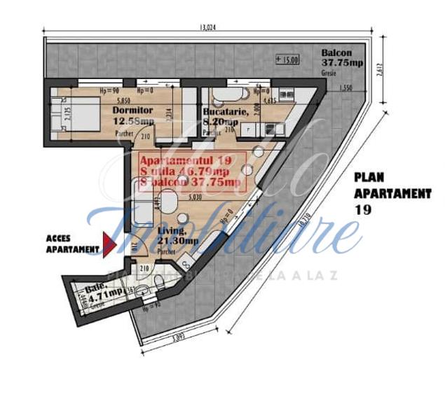 Apartament 2 camere, 46.8 MP 37.8 MP Terasa, Zona Iris , Cluj