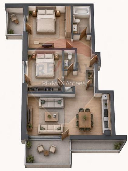 Apartament 3 camere | 123mp | Etaj 1 | Zona Nord - Pipera - 2