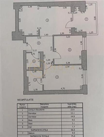 Apartament cu 3 camere Cortina North faza 3