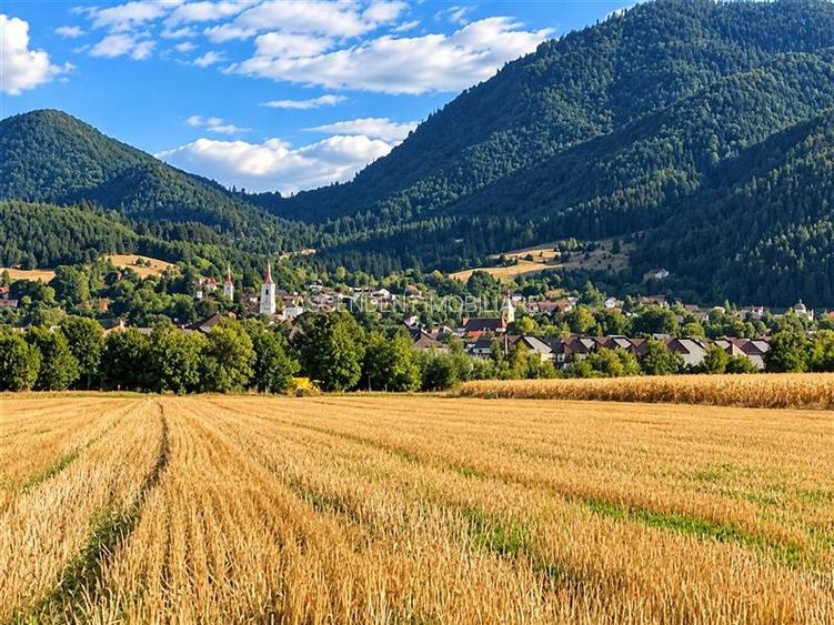 Teren intravilan, regim inaltime P+2E+M, vedere catre munti, Sacele, Brasov