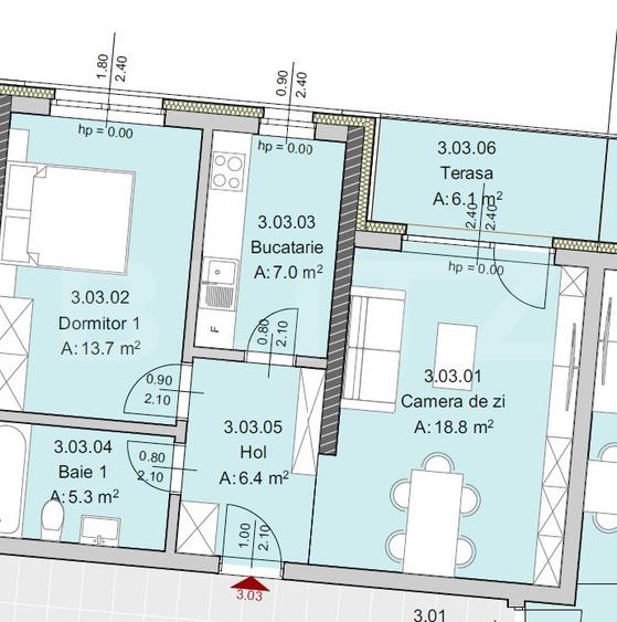 Apartament 2 camere 51 mp, Constructie Noua, Zona Semicentrala