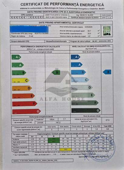 Apartament cu trei camere, zona Noua, 54 mp