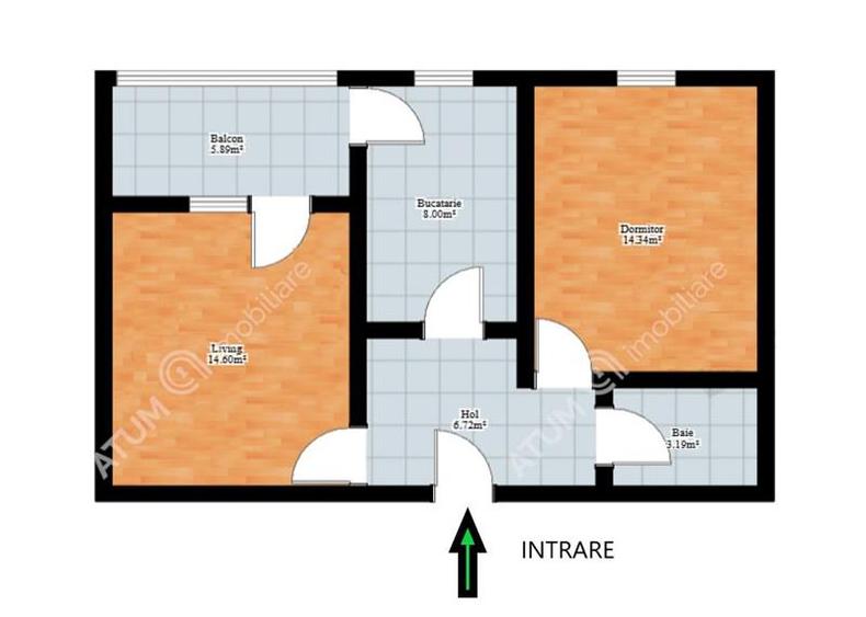 Apartament 2 camere decomandate balcon loc parcare Magnolia Sibiu
