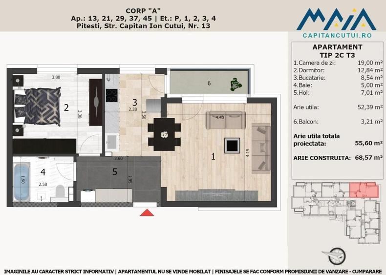 Apartament  2 cam | Pitesti Nord | Central | Langa Padure | Finisaje premium