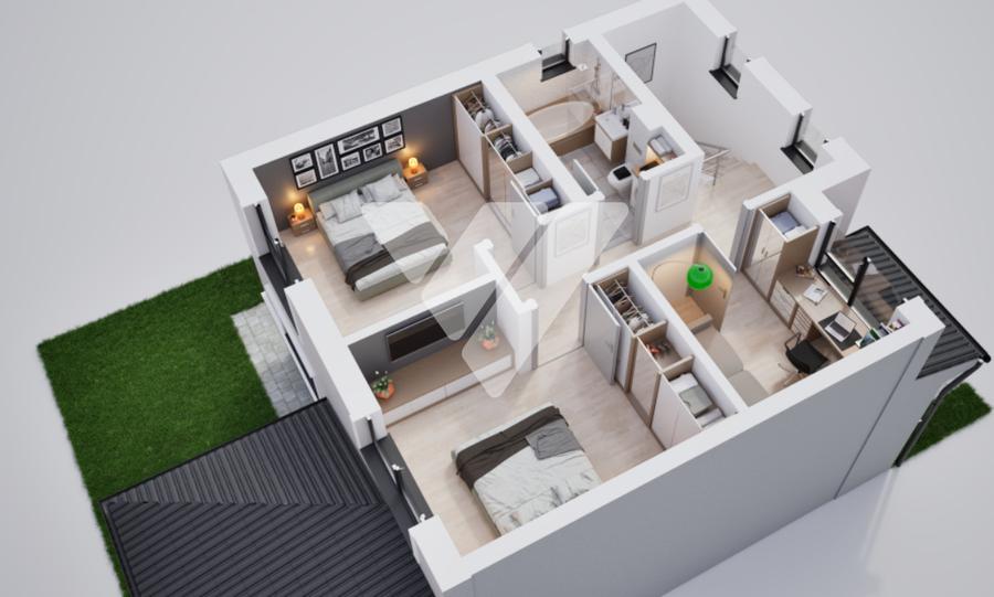 Casa 4 camere tip duplex si teren 300 mp - Sura Mica Sibiu
