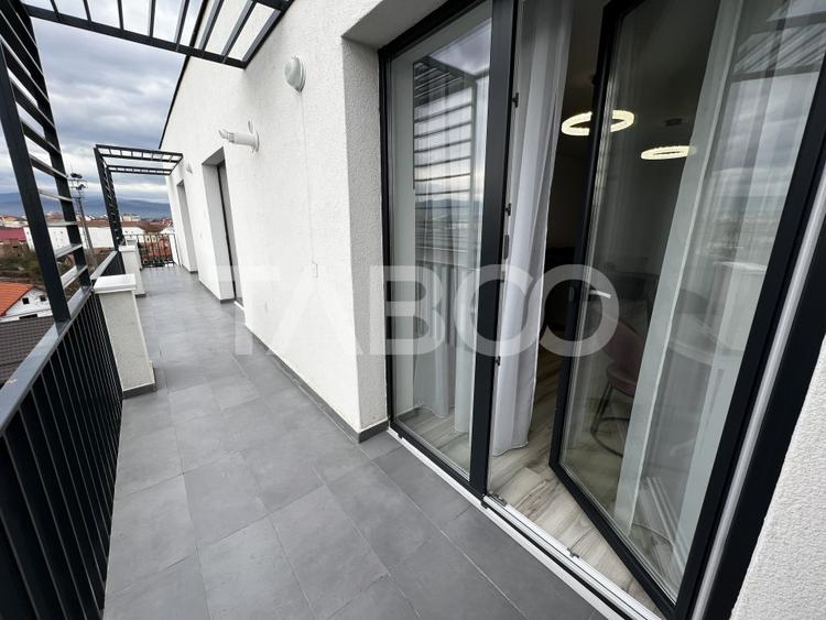 Penthouse de inchiriat 4 camere 2 terase 2 bai 86 mp Turnisor Sibiu