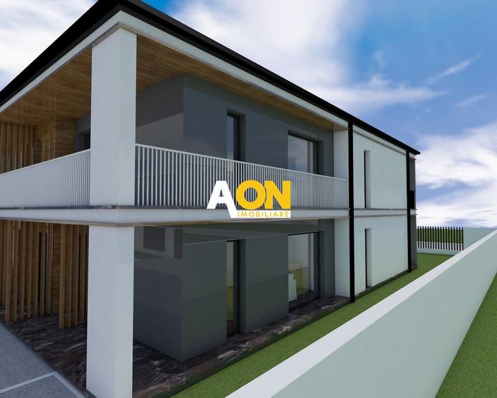 Apartament cu 3 camere, 2 bai, curte proprie, parcare si boxa 40 mp
