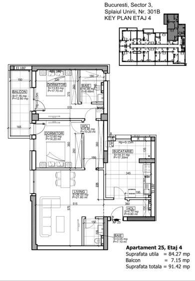 Apartamente de Vanzare 3 Camere,Bloc Nou,SAVAR Splaiul Unirii,Delta Vacaresti, - 11