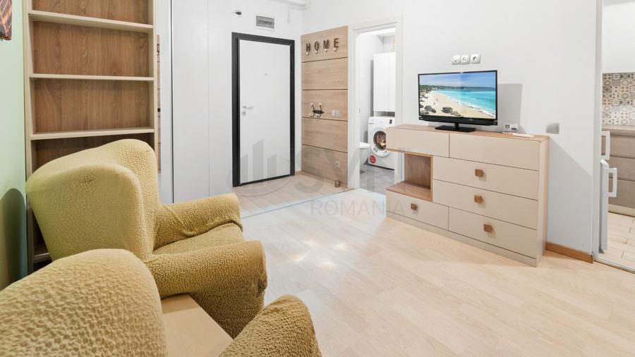 REA1013071 Studio Aviatiei bloc nou mobilat cu parcare