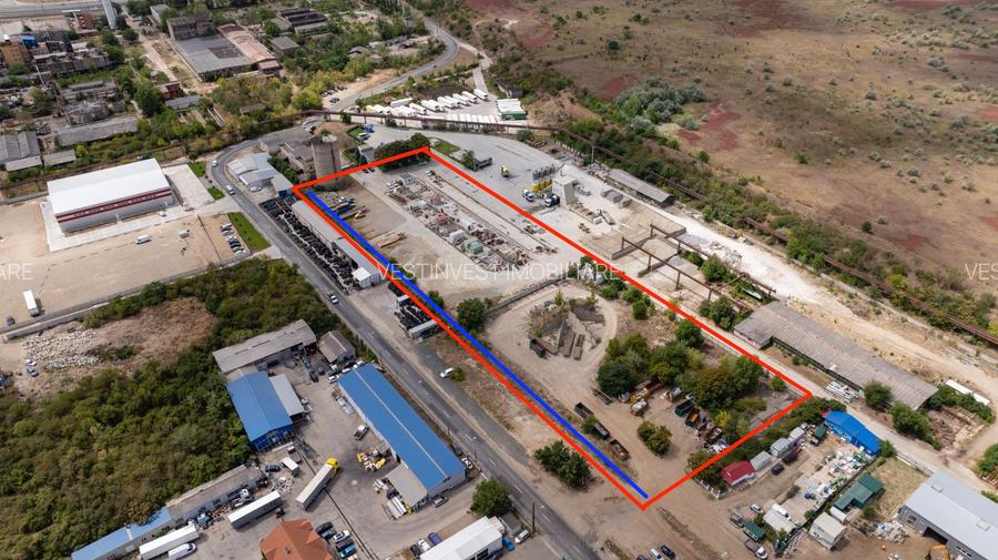 Platforma industriala, cale ferata privata, Bors