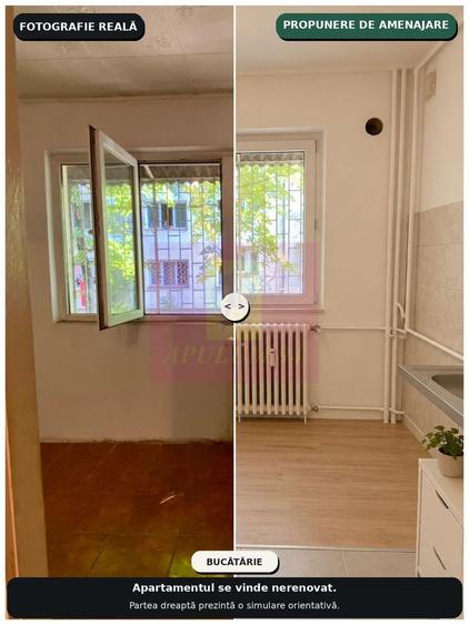 2 camere Apusului | 40,4 mp | parter | Sector 6