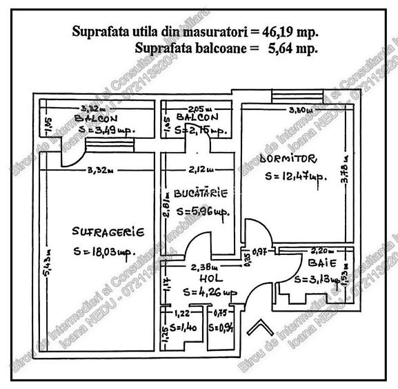 🙋I.C.I.L.🔸2 Camere Decomandate 52m² Mobilat Utilat Centrala Etaj 1 - 7