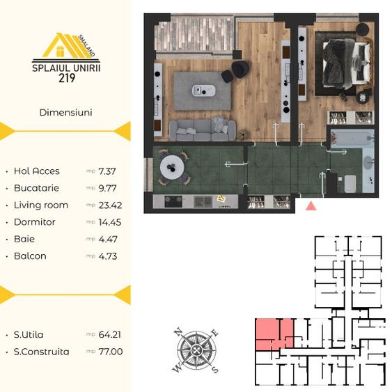 APARTAMENT PREMIUM CU VEDERE LA DAMBOVITA - VIEW SPACTACULOS