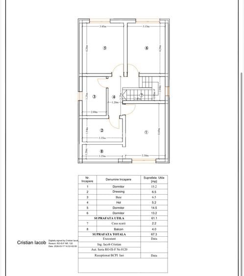 Casa individuala P+1E, 140 mp + teren 435 mp - Mirolsava - 12