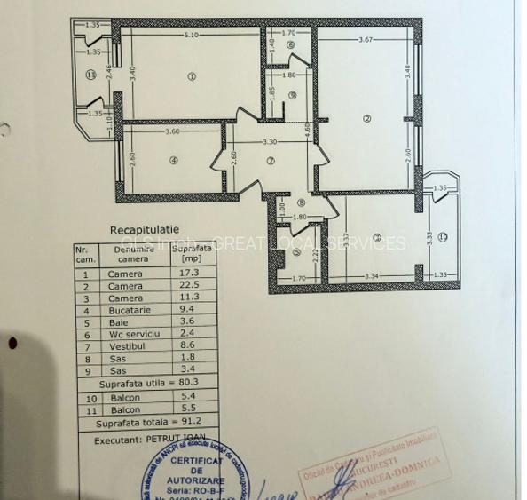 Apartament spatios cu 3 camere, 92 mp, 2 bai și metrou la 5 minute - 23