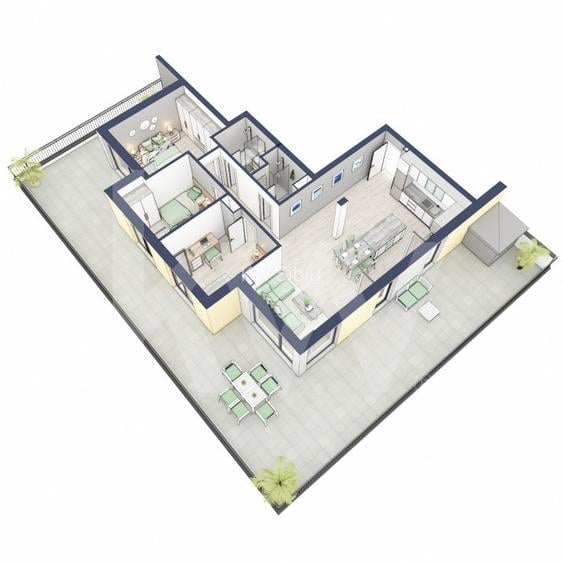 Penthouse 4 camere - priveliste fabuloasa - Ansamblu Premium - Sibiu