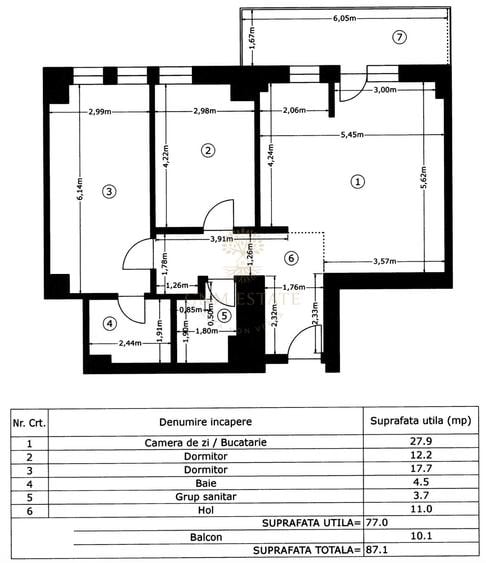 3 Camere 87 m.p + 2 Locuri Parcare | Moghioros Park - Drumul Taberei