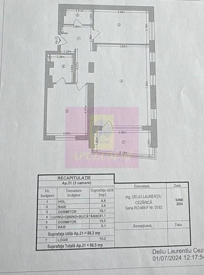 Apartament 3 camere Dristor - Select Residences - Loc parcare inclus