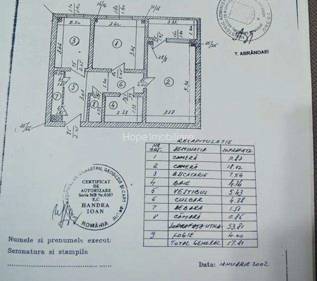 1 Decembrie - Ozana - 2 camere ,58mp - 2
