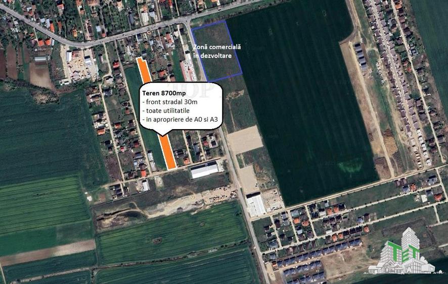 Balotesti - Teren intravilan cu toate utilitatile