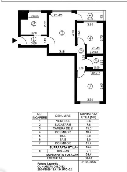 Apartament cu 3 camere în Crângași Constructorilor