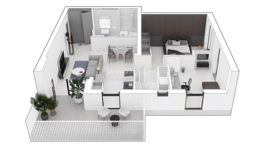 Apartament 3 camere, 72,35 mp, 2 bai + terasa 14 mp | Mehala | Comision 0%