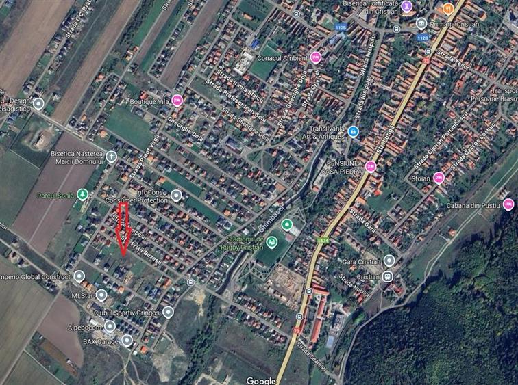 Teren 1000 mp, regim economic curti constructii, Cristian, Brasov