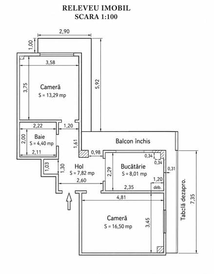 Pacurari-Luk Oil . apartament cu doua camere ,LIBER , 72 mp suprafata totala
