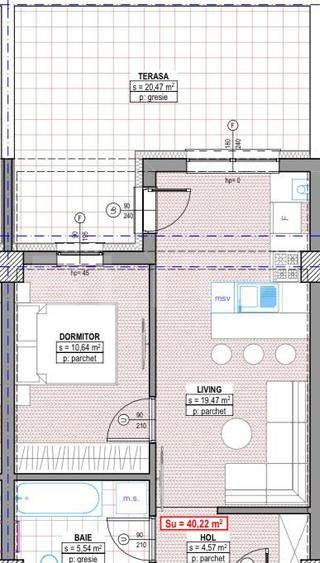 Microapartament cu 2 camere, 40 mp, terasa, bloc nou, Suceava